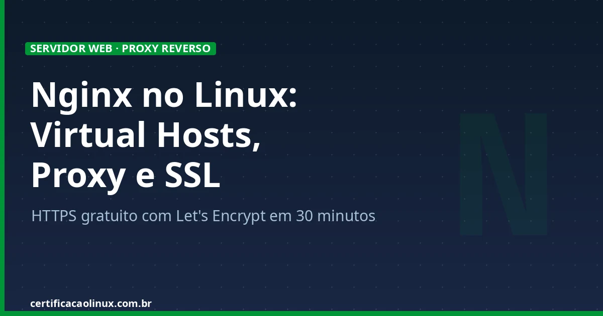Nginx no Linux: Virtual Hosts, Proxy Reverso e SSL com Let's Encrypt